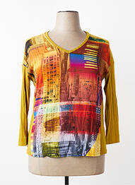 Pull coupe cintrée manches longues vert FRANCK ANNA femme