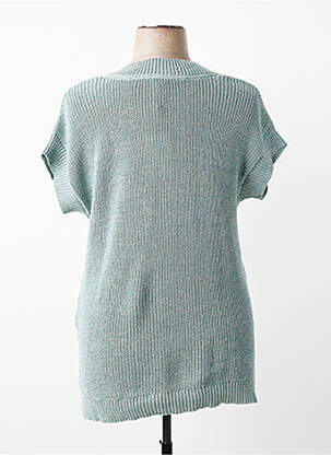 Pull coupe droite manches courtes bleu CISO femme