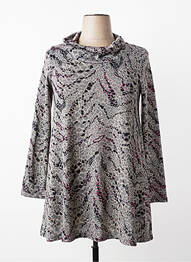 Pull manches longues manches longues gris FRANCK ANNA femme
