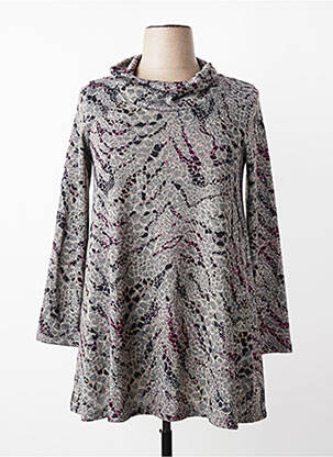 Pull manches longues manches longues gris FRANCK ANNA femme