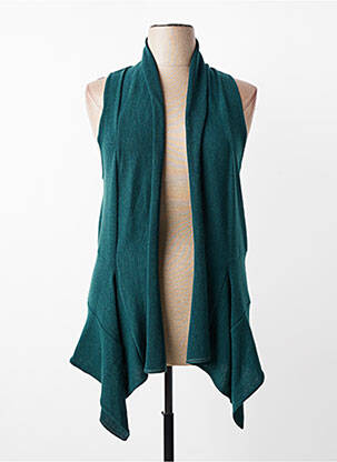 Gilet sans manche sans manche vert FRANCK ANNA femme