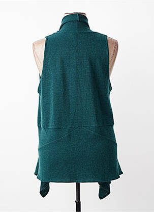 Gilet sans manche sans manche vert FRANCK ANNA femme
