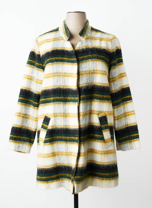Manteau long coupe droite sans capuche vert CISO femme