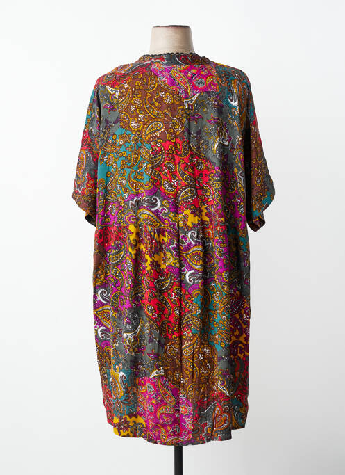 Robe mi-longue manches 3/4 manches 3/4 vert CISO femme