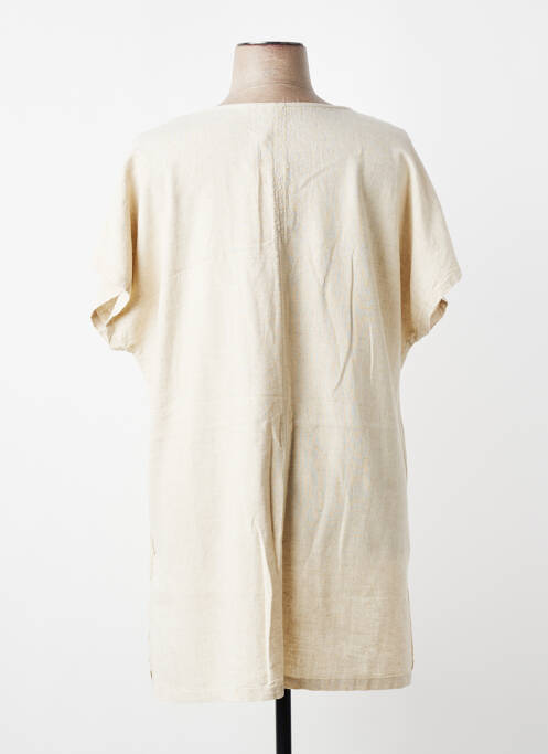 Tunique manches courtes col v beige CISO femme