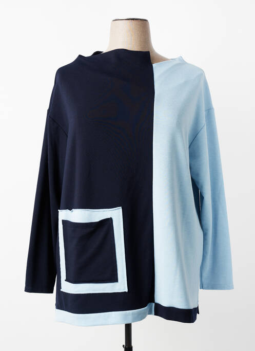 Tunique manches longues imprimé fantaisie bleu SOPHIA femme