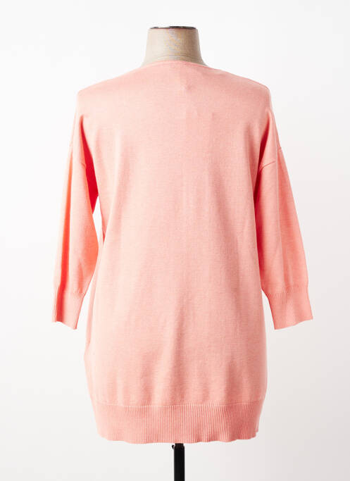 Pull col v manches 3/4 rose CISO femme
