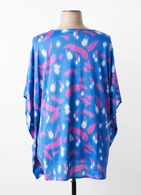 Tunique manches courtes coupe fluide bleu PLUME femme
