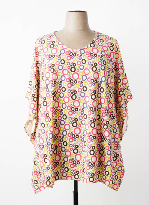 Tunique manches courtes coupe fluide rose PLUME femme