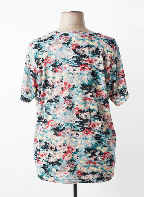 Top imprimé fantaisie manches courtes bleu PLUME femme