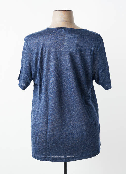 T-shirt coupe droite manches courtes bleu PLUME femme