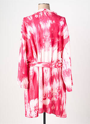 Veste kimono manches longues rose PLUME femme
