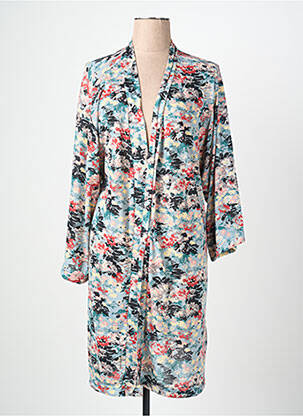 Veste kimono manches longues bleu PLUME femme