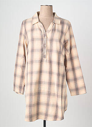 Robe courte manches longues manches longues beige CISO femme