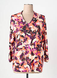 Top imprimé fantaisie manches longues rose SIGNATURE femme