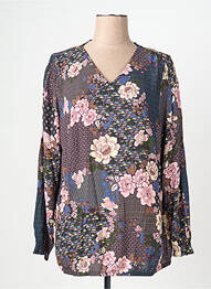 Blouse imprimé fantaisie manches longues noir CISO femme