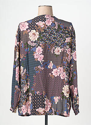 Blouse imprimé fantaisie manches longues noir CISO femme