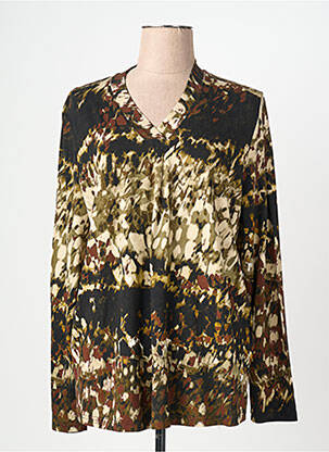 Tunique manches longues col v noir SIGNATURE femme