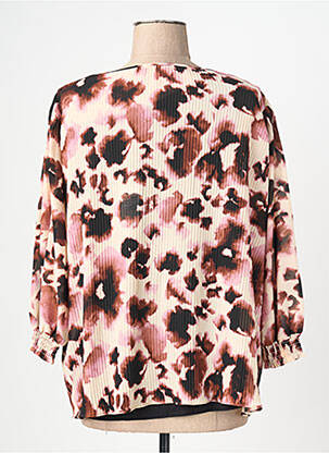 Blouse imprimé fantaisie manches 3/4 noir SIGNATURE femme