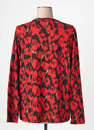 Blouse imprimé fantaisie manches longues rouge SIGNATURE femme