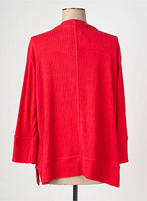 Pull col v manches longues rouge FRANCK ANNA femme