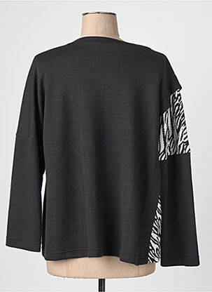 Pull coupe droite manches longues noir FRANCK ANNA femme