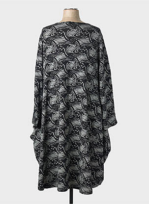 Robe pull col rond manches longues noir ORIENTIQUE NATURALLY femme