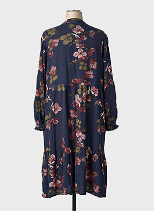 Robe longue manches longues manches longues bleu SIGNATURE femme