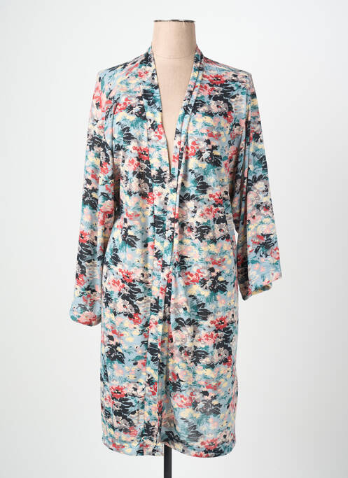 Veste kimono manches longues bleu PLUME femme