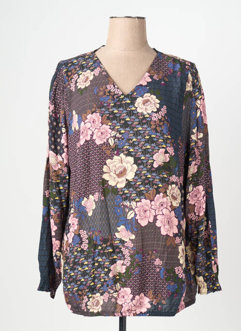 Blouse imprimé fantaisie manches longues noir CISO femme