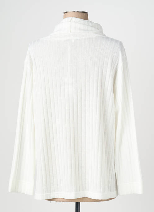 Pull col roulé manches longues manches longues blanc FRANCK ANNA femme