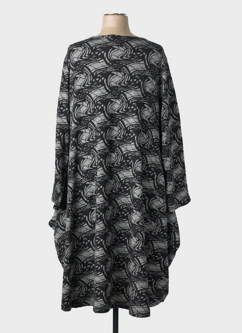 Robe pull col rond manches longues noir ORIENTIQUE NATURALLY femme
