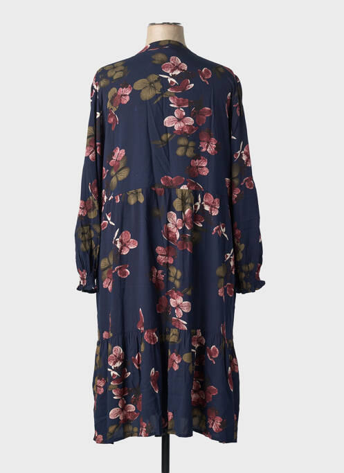 Robe longue manches longues manches longues bleu SIGNATURE femme