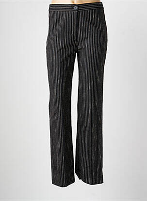 Pantalon droit tissage popeline taille normale noir SIGNE NATURE femme