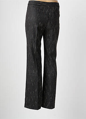Pantalon droit tissage popeline taille normale noir SIGNE NATURE femme