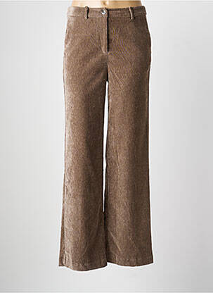 Pantalon droit fermeture zippée sous rabat boutonné taille normale gris SURKANA femme