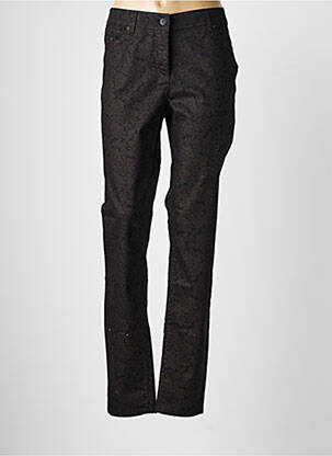 Pantalon slim tissage popeline taille normale noir COPENHAGEN femme