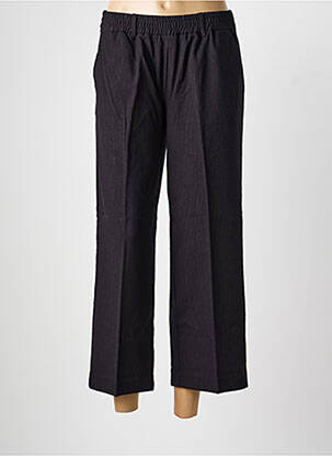 Pantalon 7/8 tissage popeline taille normale noir BRANDTEX femme