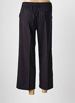 Pantalon 7/8 tissage popeline taille normale noir BRANDTEX femme