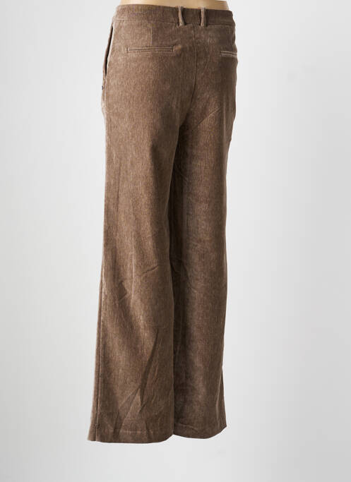 Pantalon droit fermeture zippée sous rabat boutonné taille normale gris SURKANA femme