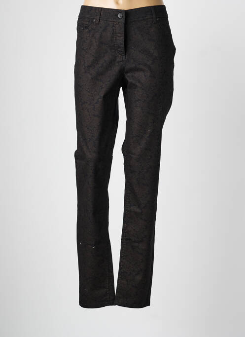 Pantalon slim tissage popeline taille normale noir COPENHAGEN femme