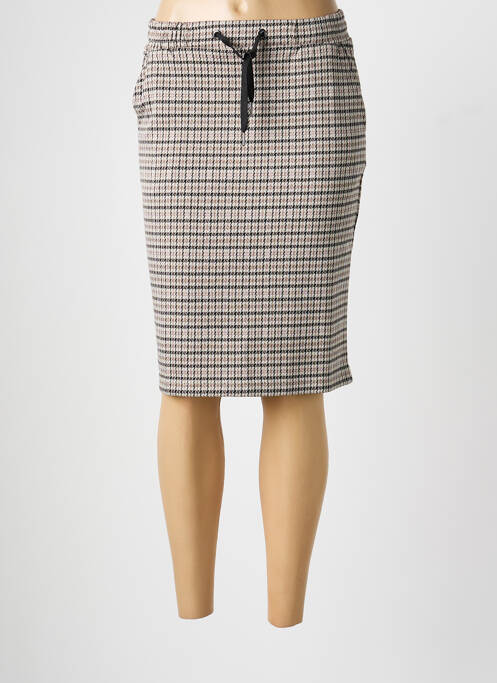 Jupe mi-longue stretch beige BRANDTEX femme