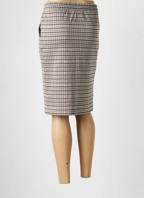 Jupe mi-longue stretch beige BRANDTEX femme