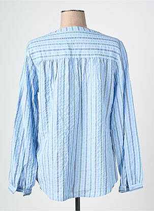 Blouse manches longues manches longues bleu BRANDTEX femme