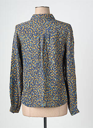 Chemisier coupe cintrée manches longues bleu BRANDTEX femme