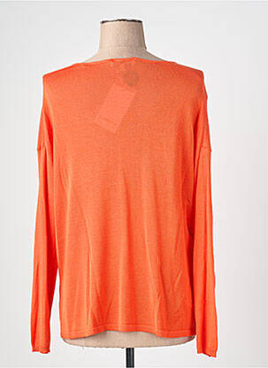 Pull coupe droite manches longues orange SURKANA femme