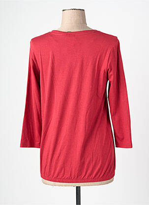 T-shirt manches 3/4 manches 3/4 rouge BRANDTEX femme