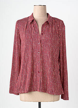 Chemisier coupe cintrée manches longues rouge SURKANA femme