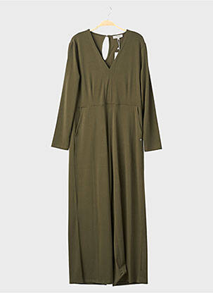 Combi-pantalon fermeture boutonnée au dos manches longues vert SURKANA femme