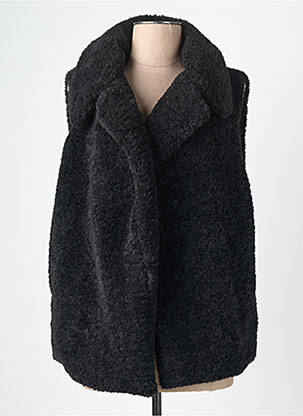 Gilet sans manche fausses poches noir SIGNE NATURE femme